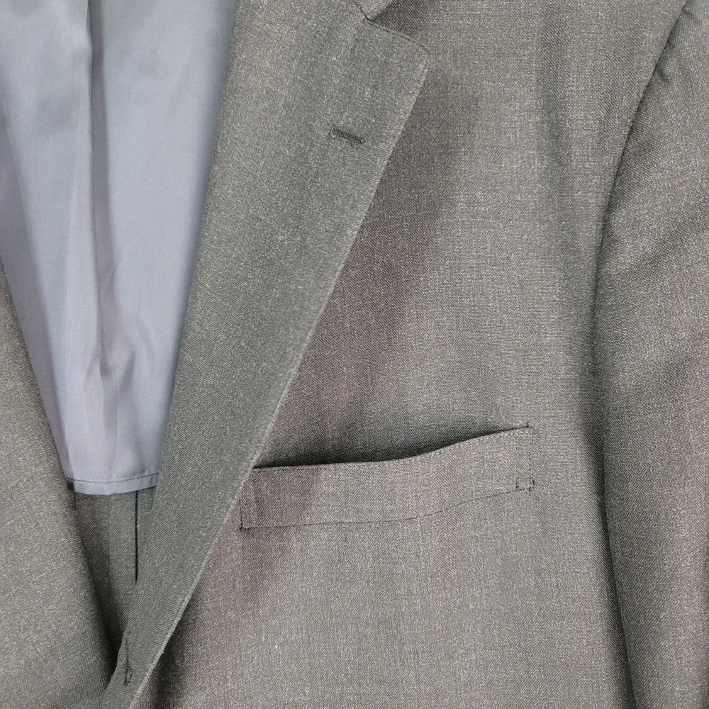 Brooks Brothers Golden Fleece Men's Gray Wool Blazer Jacket USA Size 44L Long